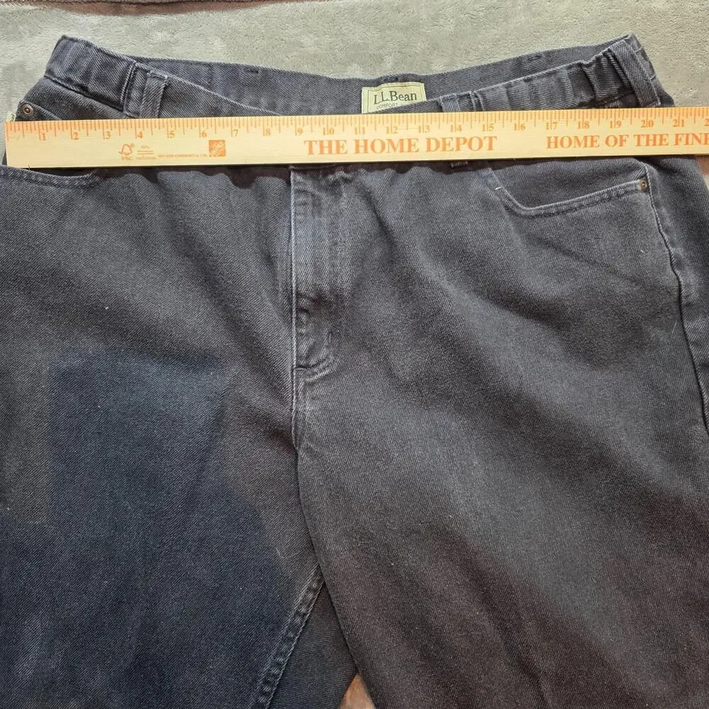 L.L. Bean Jeans Mens 42x30 Gray Comfort Waist Regular Fit Straight Leg Denim